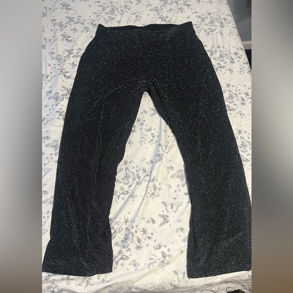 Black and Silver Shimmer Dress Pant